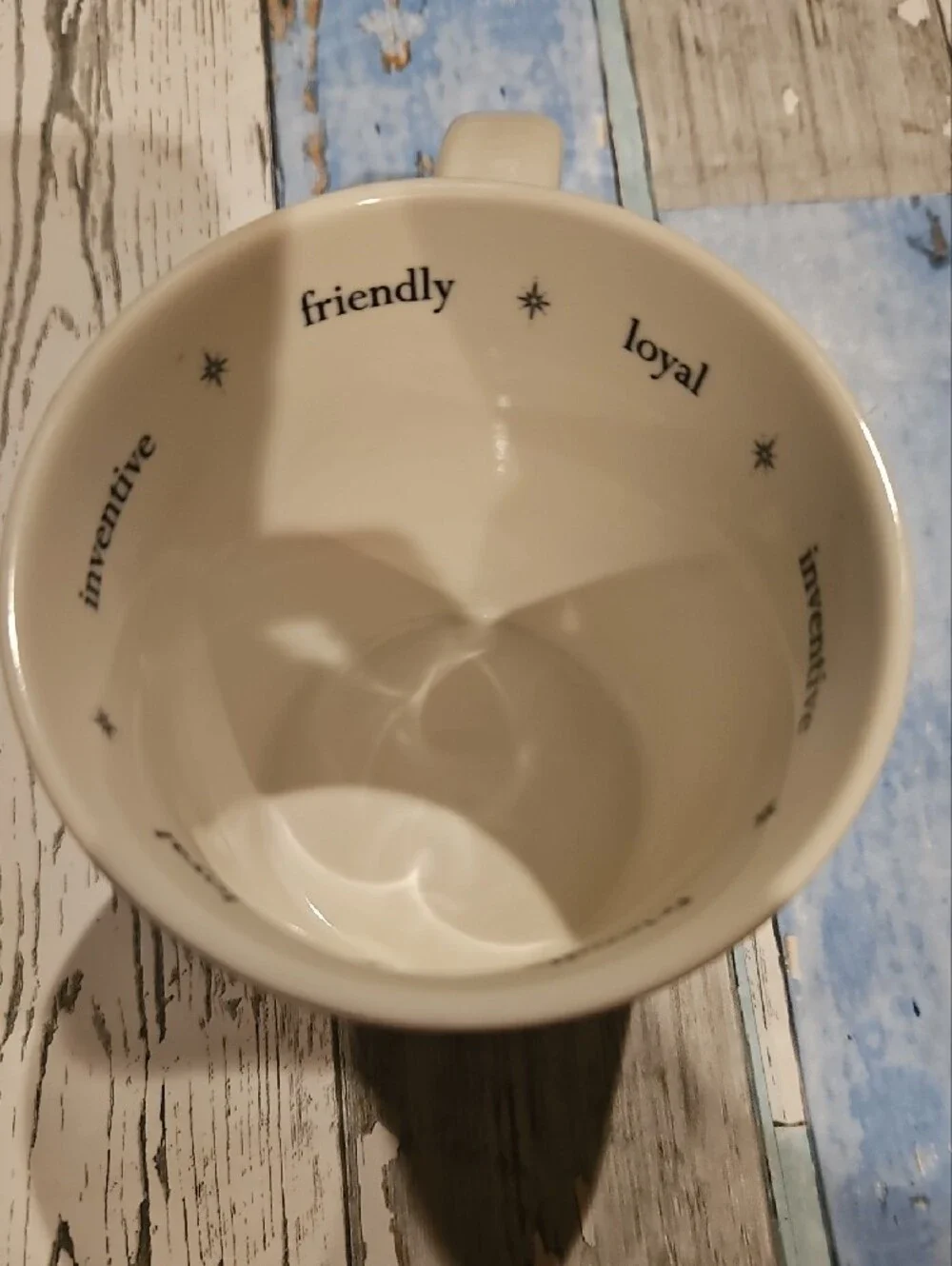 Williams Sonoma *Aquarius* Ceramic Mug in White and Black
